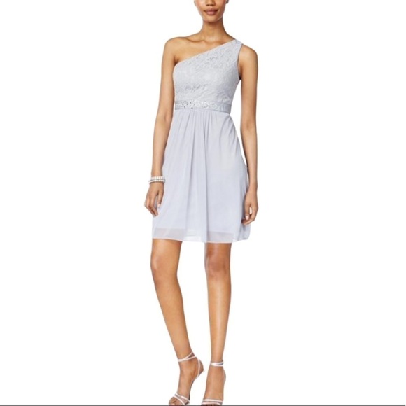 ADRIANNA
PAPELL, Love Story One Shoulder Jeweled Dress, New With Tags - Picture 1 of 10